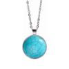 "Este colar encantador traz um pingente circular com uma pedra azul-turquesa vibrante (não é pedra preciosa), que exala energia e charme. A corrente de aço inoxidável de 50 cm é leve, resistente e perfeita para o uso diário, garantindo praticidade e beleza. Combinando elegância e modernidade, este acessório é ideal para quem ama se destacar positivamente. Seja para um passeio casual ou para um evento especial, este colar é um acessório lindo, único e indispensável! Categoria: Bijuterias Luxo Exclusivo"